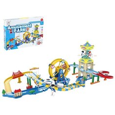 Железная дорога «Парк развлечений», световые и звуковые эффекты, работает от батареек КНР