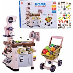 Игровой набор магазин детский игрушечный, касса детская игрушка (свет, звук) (350562) КНР