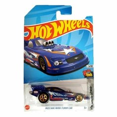 HKK04 Машинка игрушка Hot Wheels металлическая коллекционная Mustang NHRA Funny Car синий