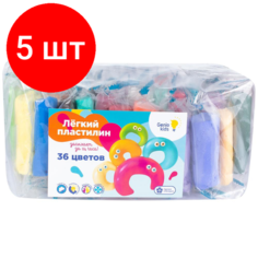 Комплект 5 наб, Набор для лепки Genio Kids Легкий пластилин 36 цветов TA1722