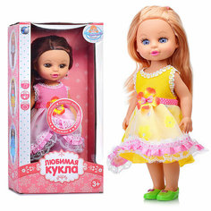 Кукла 219-K "Радочка" в нарядном платье, на батарейках, в коробке Tong DE