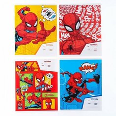 Комплект тетрадей из 20 шт "Человек-паук", 18 листов, в лин, обложка бум. мелов. Marvel