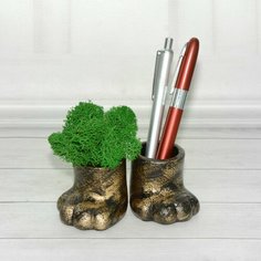 Подарочный набор Кошачьи лапки, 2шт // Подставка для ручек, кистей, карандашей Нет бренда