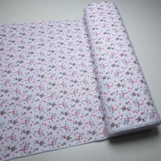 Муслин двухслойный с рисунком oops_tkani для детского текстиля, пеленок, взрослой одежды, полотенец, отрез 200*180, 100% хлопок, рисункок: бэмби