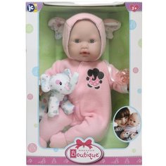 Кукла Berenguer Boutique Pink Soft Body Baby Doll Play Elephant (Беринжер девочка в розовом со слонёнком 38 см)