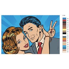 Картина по номерам Z-728 "Поп-арт комикс" 80x120 Brushes Paints