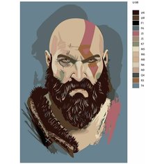 Картина по номерам U-98 "Игра God of War. Кратос" 80x120 см Brushes Paints