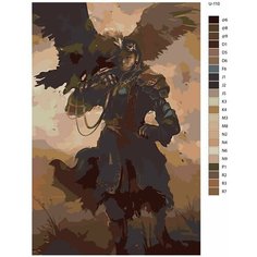 Картина по номерам U-110 "Восточные войны. Монгольская оxотница на орлов" 70x110 см Brushes Paints