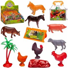Игровой набор ABtoys Юный натуралист Фигурки домашних животных 8 шт. в чемоданчике Китай
