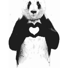 Картина по номерам Любящая панда 40х50 см Hobby Home