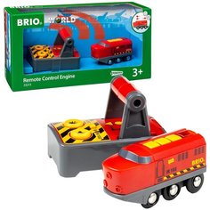 Brio Локомотив с пультом ДУ, 33213, красный