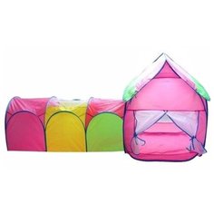 Палатка Наша игрушка с туннелем 200337476, разноцветный