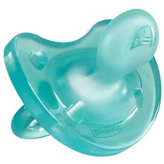 Пустышка силиконовая ортодонтическая Chicco Physio Soft 6-12 м, голубой
