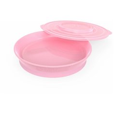 Тарелка Twistshake (Plate). Пастельный розовый (Pastel Pink). Возраст 6+m.