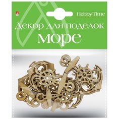 Декор из дерева, натуральный, набор № 17 "Море" Альт