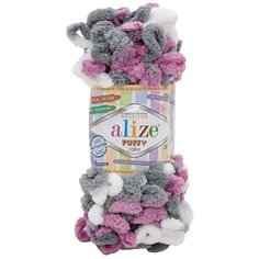 Пряжа Alize "Puffy Color" 100г 9м (100% микрополиэстер), 6070