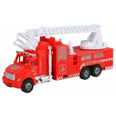 Пожарная машина Auto Drive инерционная, с лестницей, в пакете, 23,5*6,5*19,5 см (JB0402843) Autodrive