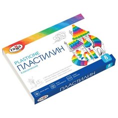 Пластилин классический гамма "Классический", 8 цветов, 160 г, со стеком, картонная упаковка, 281031 Gamma