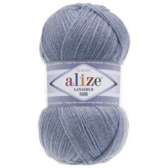 Пряжа для вязания Alize "Lanagold 800", цвет: светло-джинсовый (221), 800 м, 100 г, 5 шт