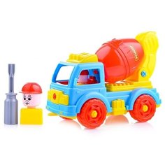 Полесье Конструктор-транспорт "Автомобиль-бетоновоз" (29 элементов) (в сеточке)