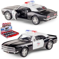 Металлическая машинка игрушка 1:37 1967 Chevrolet Camaro Z/28 Police (Шевроле Камаро Полицейская), инерционная, 12,5 см. Kinsmart