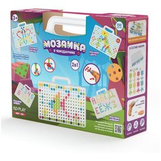 Конструктор "Мозаика в чемоданчике" 2 в 1. Геометрические фигуры ND Play