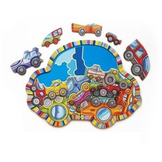 Рамка вкладыш| Пазл деревянный Машинки, развивающая деревянная игрушка, SmileDecor