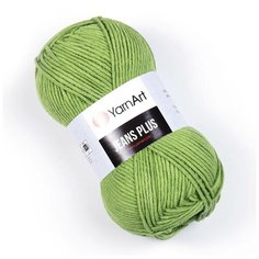 Пряжа YARNART Jeans plus / 69 св. зеленый