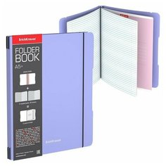 Тетрадь А5 , 48 листов в клетку ErichKrause "FolderBook Pastel", съемная пластиковая обложка, на резинках, блок офсет, белизна 100%, фиолетовая