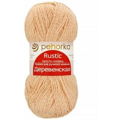 Пряжа "Деревенская" 100% шерсть 250м/100гр (442-натуральный) Пехорка