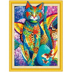 Картина стразами сияющая (алмазная мозаика) 40*50 см остров сокровищ "Кот", без подрамника, 662450