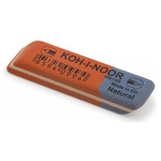 KOH-I-NOOR Ластик KOH-I-NOOR 6521/60, 57x14x8 мм, красно-синий, прямоугольный, скошенные края, натуральный каучук, 6521060010KDRU