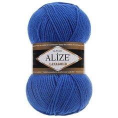 Пряжа Alize Lanagold, 49 % шерсть, 51 % акрил, 100 г, 240 м, 2шт (141 василек)