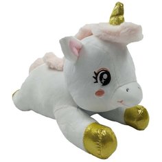 Мягкая игрушка Единорог, белая, 40х15х11 см нет бренда