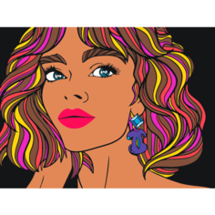 Картина по номерам Мечтательный взгляд на стену Палитра забав