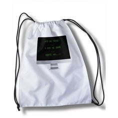 Мешок для cменной обуви надписи кто вы такие, я вас не звал, идите на, приколы, шрифты, надписи, слова - 3017 Brut Bag