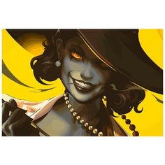 Картина по номерам на холсте Игра Обитель Зла Леди Димитреску - 6239 Г 60x40