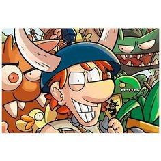 Картина по номерам на холсте настольная игра Munchkin Манчкин - 6909 Г 60x40
