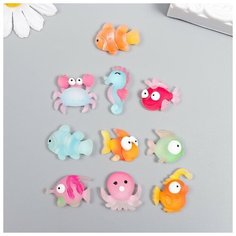 Декор для творчества пластик "Аквариумные рыбки с большими глазами" набор 10 шт 2,5х2 см./В упаковке шт: 1 Арт Узор