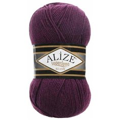 Пряжа "Superlana Klasik" 25% шерсть, 75% акрил 280м/100гр (111 сливовый) Alize