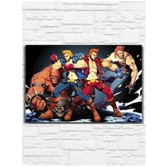 Картина по номерам на холсте Игра double dragon (battetods, ретро, 16 bit, 8 bit, XBOX, PS 4) - 9391 Г 60x40