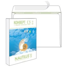 Конверты Bong Nautilus, Эко, С5, 162х229 мм, стрип, 80 г, 25 шт