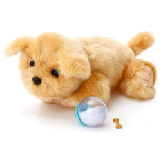 Интерактивная мягкая игрушка Jia Du Toys Ласковый щенок, бежевый