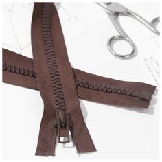 Молния "Трактор", №8, разъемная, 70 см, цвет коричневый./В упаковке шт: 10 Noname