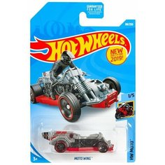 Машинка Hot Wheels коллекционная (оригинал) MOTO WING серый/красный