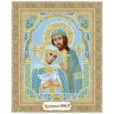 Набор для вышивания бисером в кружевной технике, икона Пётр и Феврония Художественные Мастерские