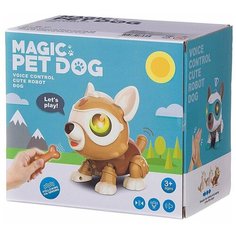 Игрушечный робот-собака (ходит за косточкой) на батарейках, WB-01777 Junfa Toys