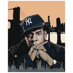 Картина по номерам на холсте на подрамнике ЖПН "Jay-Z", Раскраска 40x50 см, Знаменитости Мужчины Люди