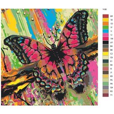 Картина по номерам Y-90 " Бабочка " 70x70 Brushes Paints