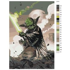 Картина по номерам Z-411 "Звездные войны. Магистр йода" 50x70 Brushes Paints